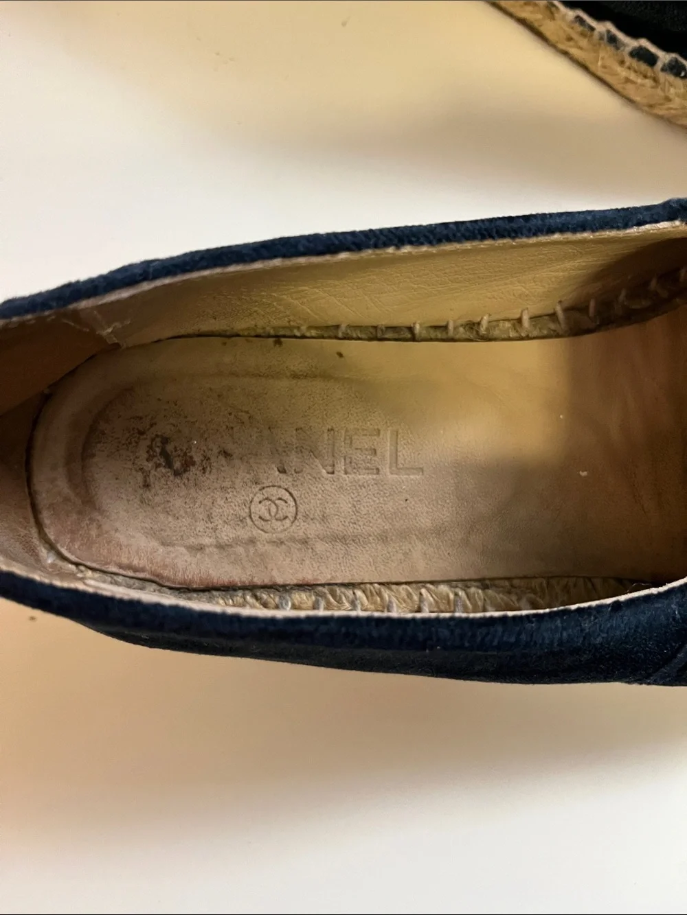 CHANEL Black Velvet Espadrilles with Interlocking CC